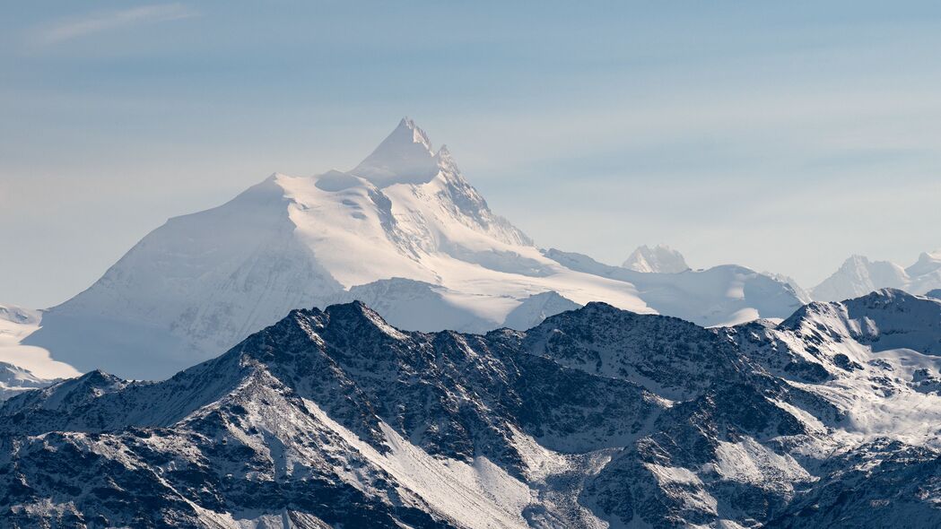 4K超清壁纸，山脉岩石雪景，绝美峰值风光，3840x2160高清下载