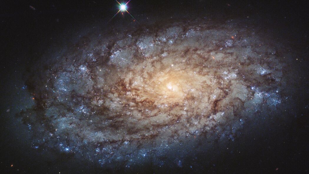NGC 4298星系，绝美螺旋星云与恒星太空景观，高清4K壁纸3840x2160免费下载