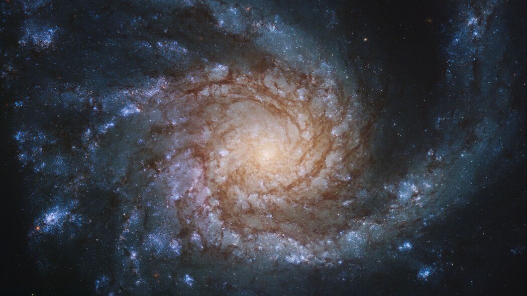 NGC 4254星系，绝美螺旋恒星太空之旅，高清4K壁纸免费下载（3840x2160）