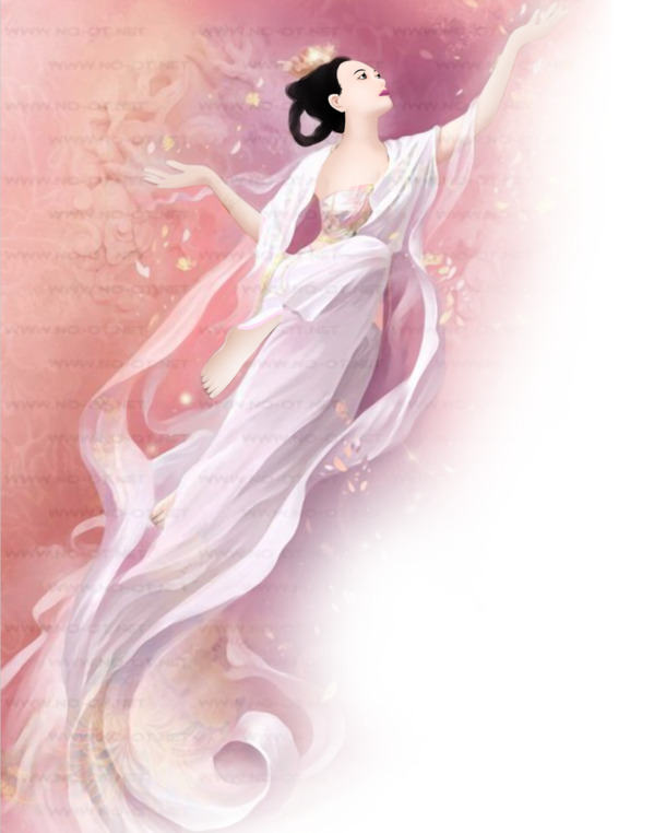 中秋节节日元素，唯美美女PNG透明图片，高清设计素材免费下载