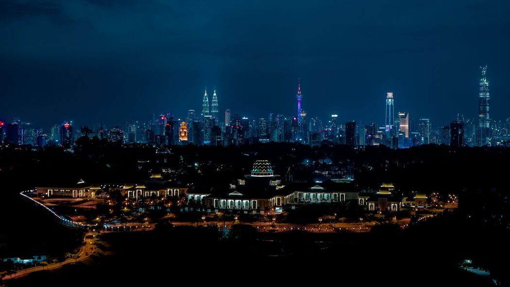 夜城璀璨，绝美建筑灯光秀，超清4K夜景壁纸（3840x2160）高清下载