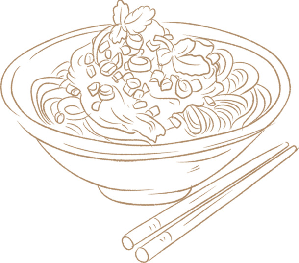 素描面条PNG高清透明免抠素材下载