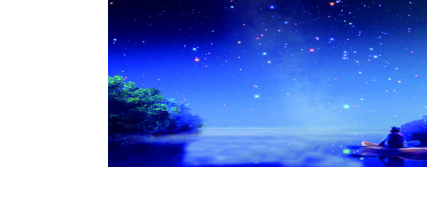 七夕情人节海报背景，星光河岸高清PNG透明图片，浪漫banner设计素材下载