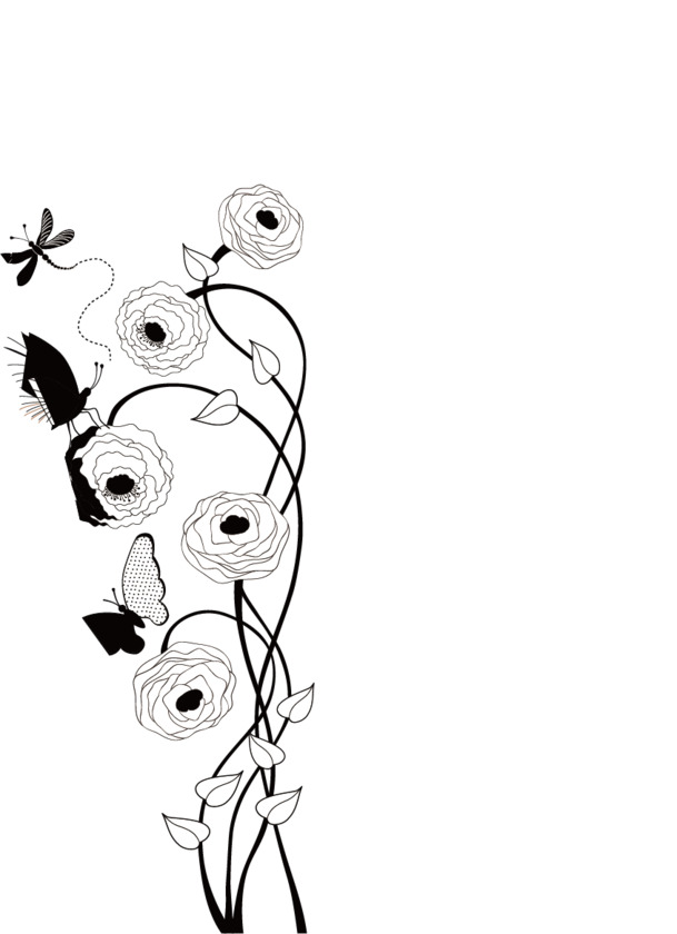 手绘花卉PNG透明图，高清节日元素，情人节设计素材下载