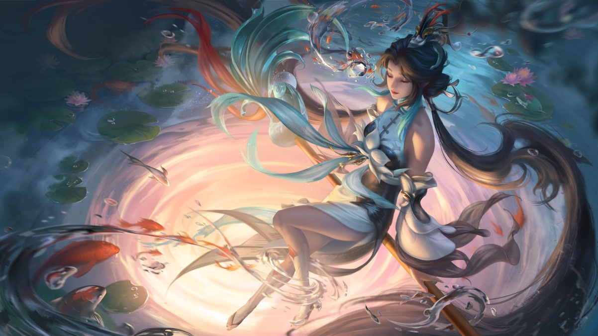 王者荣耀同人佳作，白鹤梁神女大乔惊艳4K壁纸，超清画质3840x2160，一键下载尽享视觉盛宴！