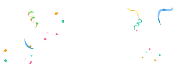 彩蛋礼花PNG素材，高清透明漂浮几何图，创意图片设计下载