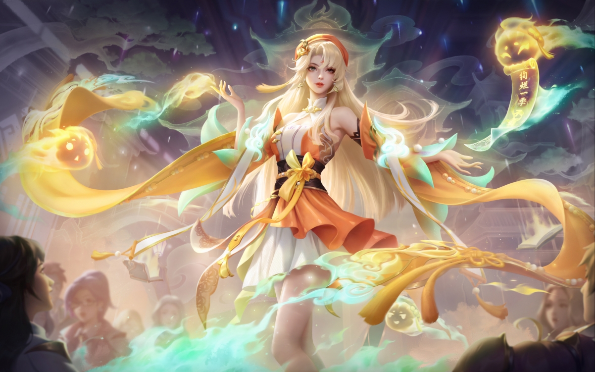 王者荣耀，貂蝉幻灵魅影星元，流云霜糖海报，绝美4K壁纸下载