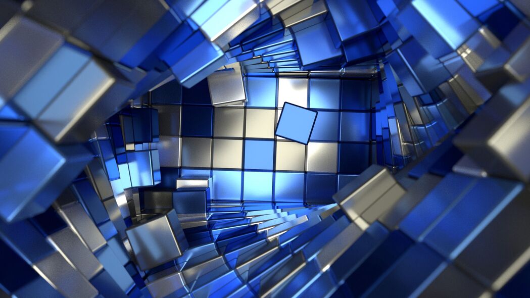 3840x2160 4K高清立方体壁纸，正方形体积3D纹理，精美背景图片下载