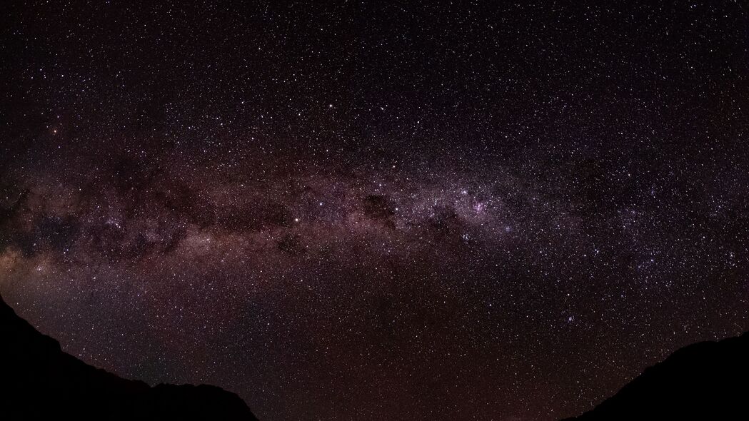 星云空间，高清浮雕剪影4K壁纸，夜间美景尽收眼底，3840x2160超清下载