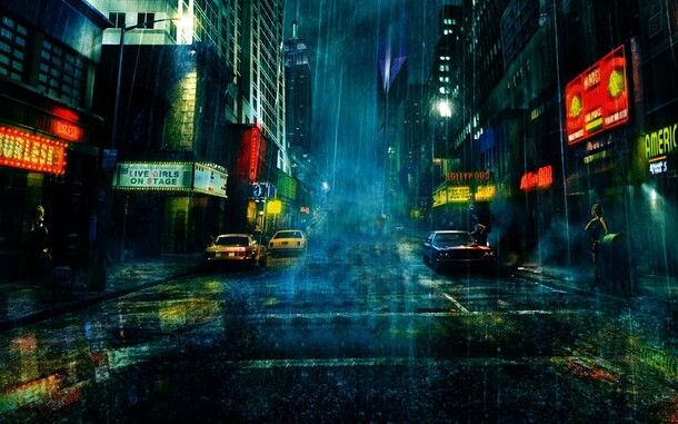 黑夜街道抽象梦幻PNG透明背景海报素材，高清下载