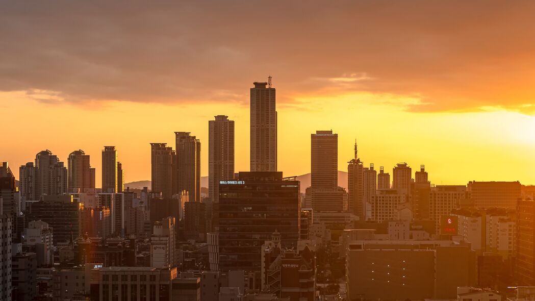 首尔城市鸟瞰，4K超高清韩国建筑风景壁纸（3840x2160）免费下载
