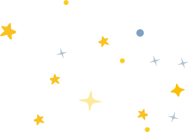 星星彩色星空PNG透明图片，高清装饰元素与图案设计素材下载