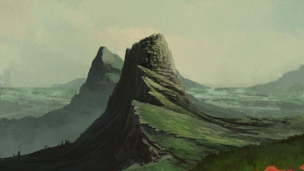 绝美山脉风景，自然艺术融合，高清4K壁纸下载（3840x2160）