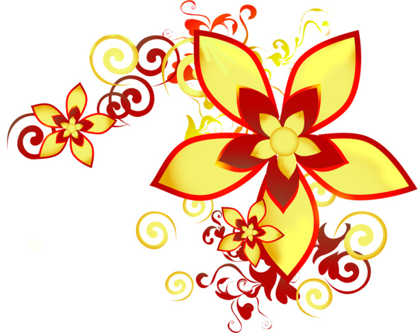 圣诞元旦花朵素材，高清黄色PNG透明图片，节日元素设计必备