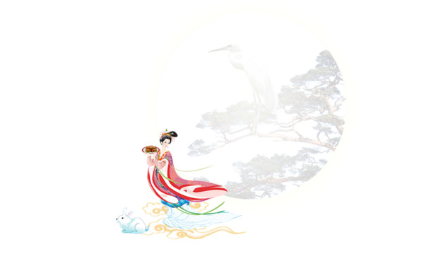 中秋佳节必备，嫦娥奔月高清PNG透明图片，PSD设计素材，免费下载！