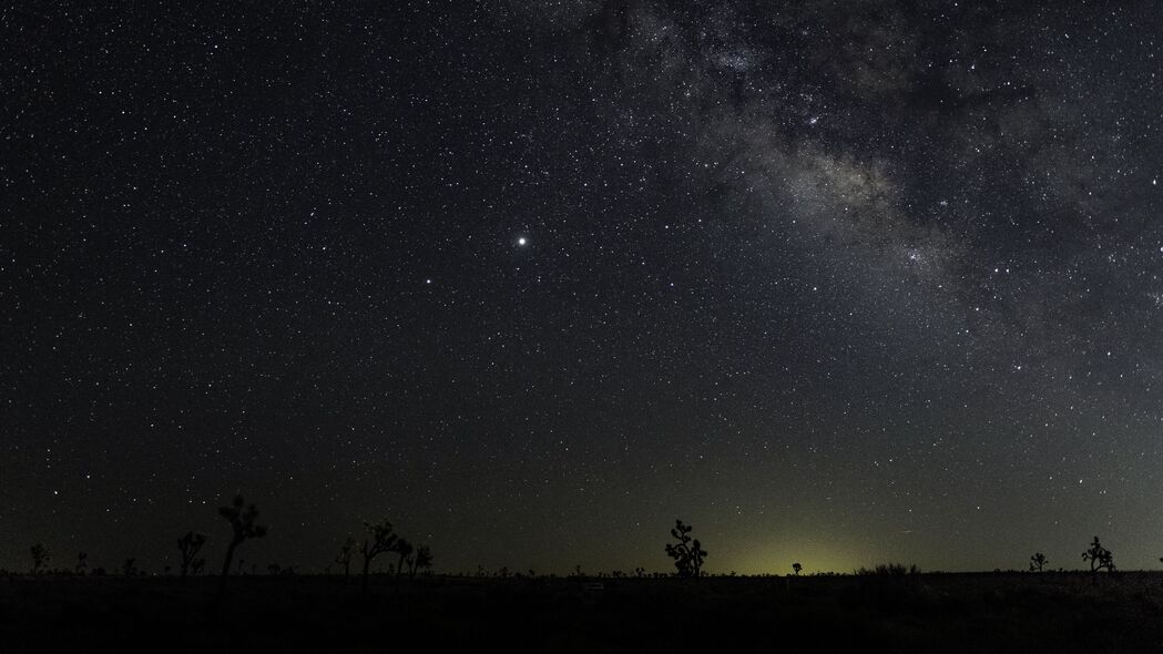 星空璀璨，夜晚地平线下的4K高清壁纸，星星闪烁照亮你的屏幕（3840x2160）