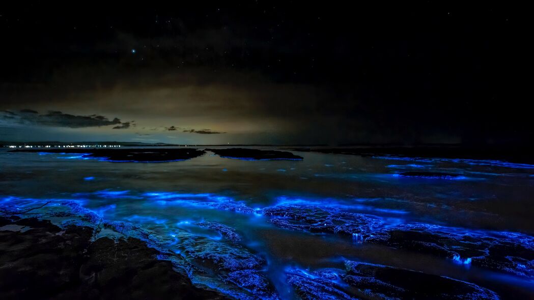 波浪大海星空Photoshop特效，惊艳4K高清壁纸，3840x2160超清下载