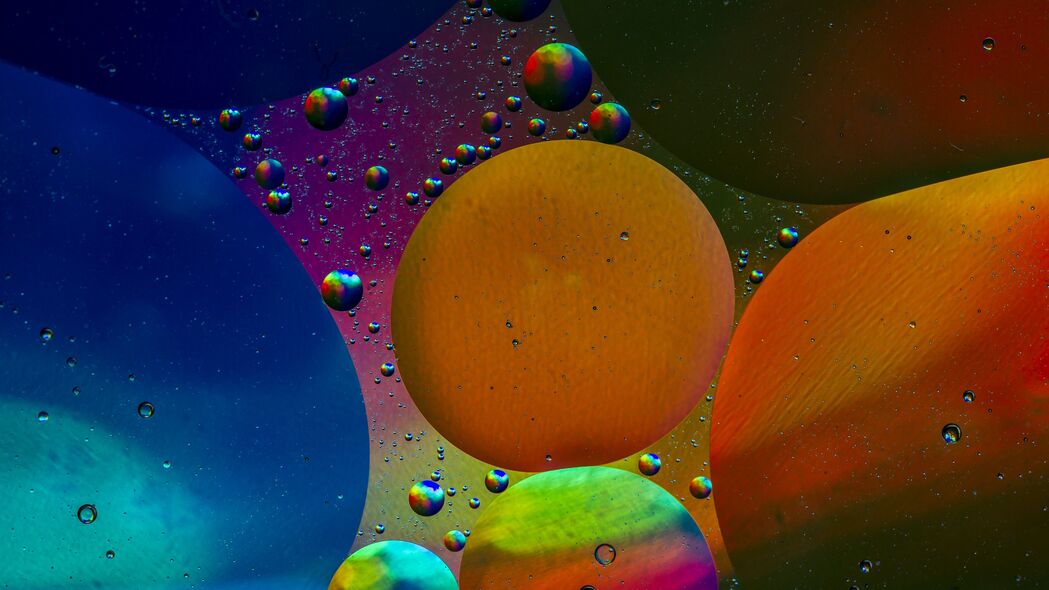 气泡幻彩抽象水景，惊艳4K壁纸，高清3840x2160分辨率，畅享视觉盛宴！