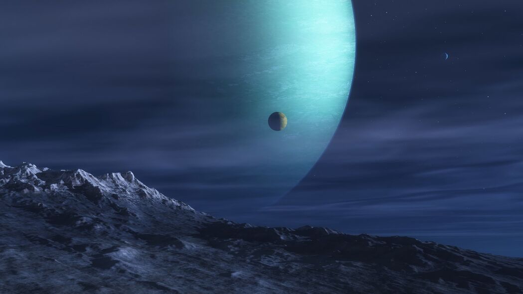 【绝美】3840x2160高清壁纸，行星太空浮雕石头背景，4K超清图片下载