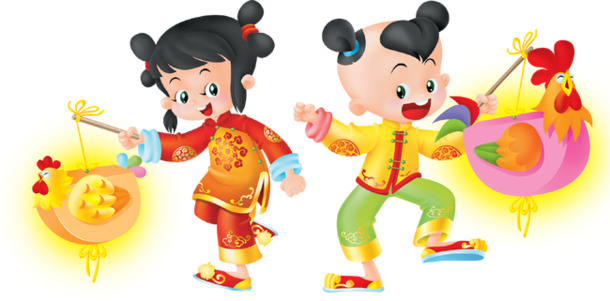 2017鸡年新年PNG素材，高清透明图片，元旦、春节、元宵节日元素免费下载