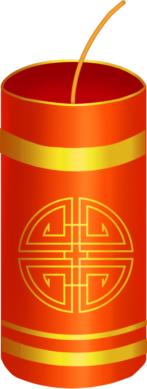 新年节庆素材，高清红色爆竹PNG透明图，元旦春节元宵PSD设计元素下载