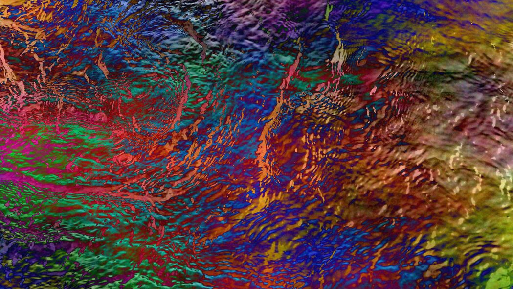 水彩色液体眩光之美，惊艳4K高清壁纸，3840x2160分辨率，畅享视觉盛宴！