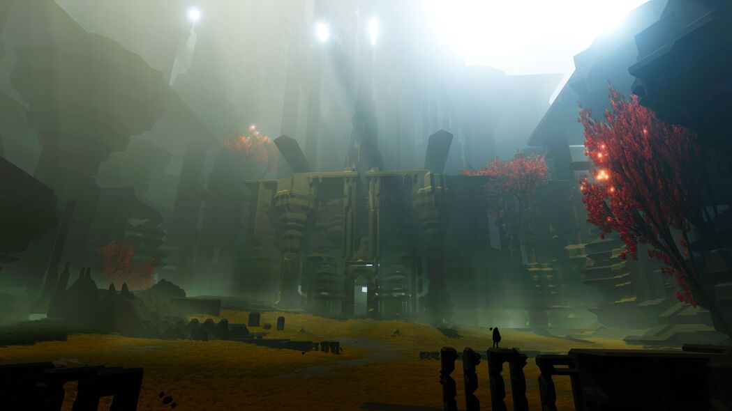 幻想建筑雾景，高清4K艺术壁纸，3840x2160分辨率，免费下载