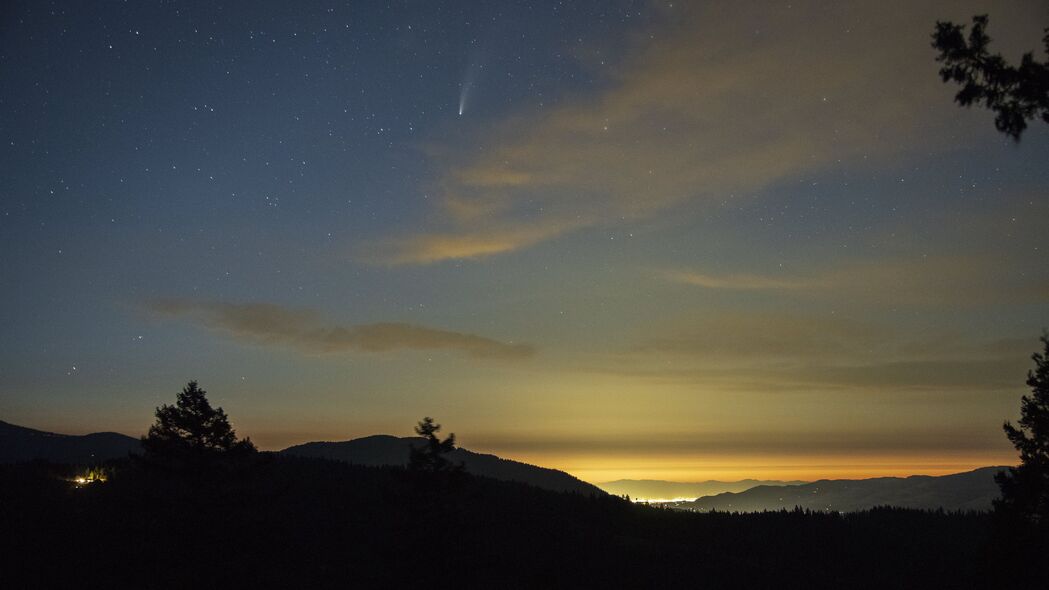 山丘星空美景，高清4K星星壁纸，3840x2160分辨率，尽享璀璨夜空