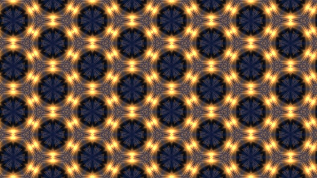 分形六边形发光图案，绝美4K高清壁纸，3840x2160分辨率，免费下载！