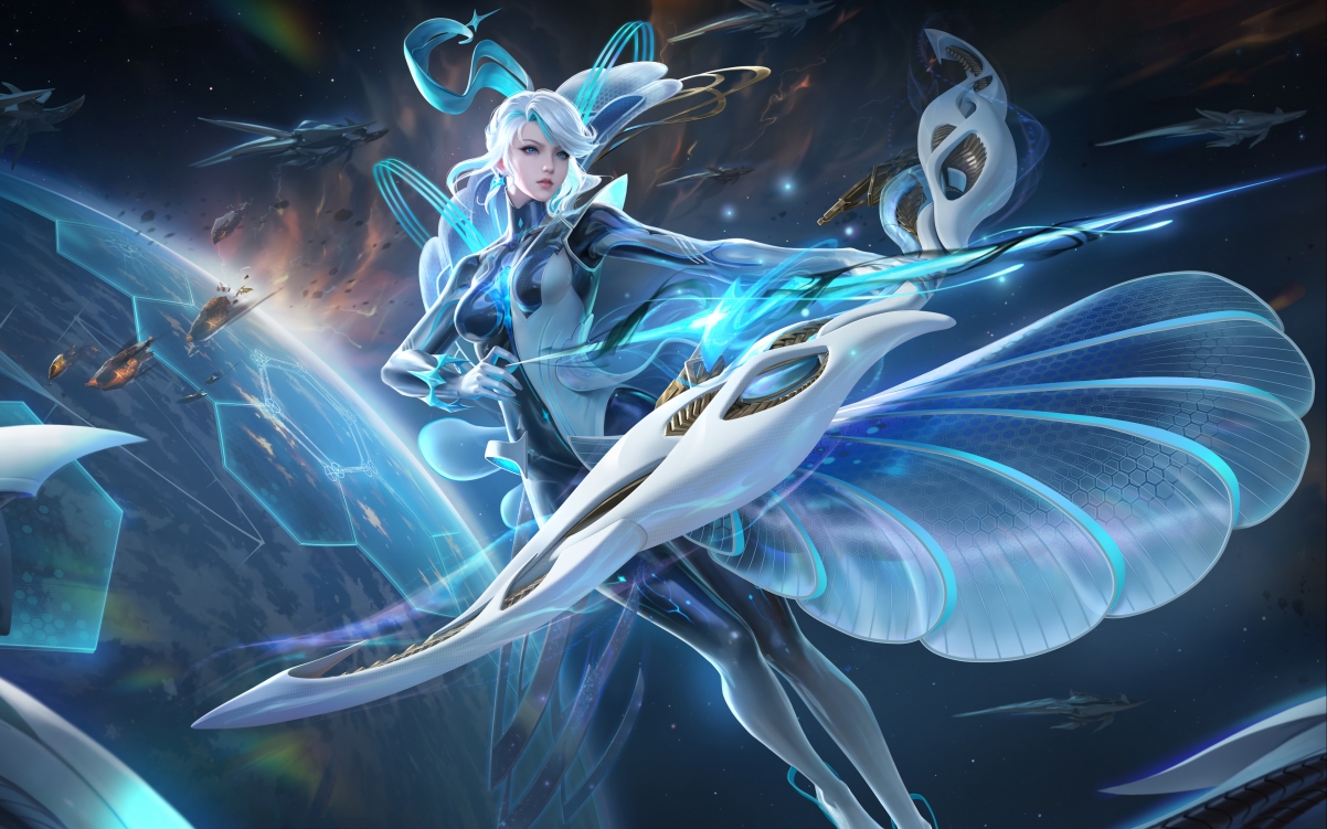 王者荣耀，伽罗琥珀纪元皮肤超高清4K壁纸，无水印版，3840x2400分辨率，精美海报壁纸免费下载
