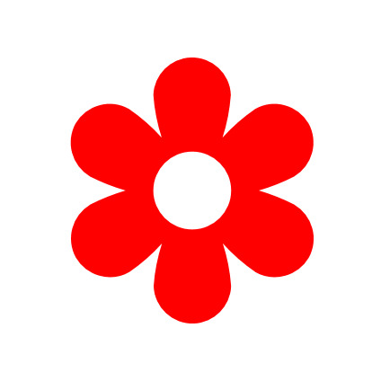 红色免扣小红花PNG素材，高清大气动植物元素，设计必备下载
