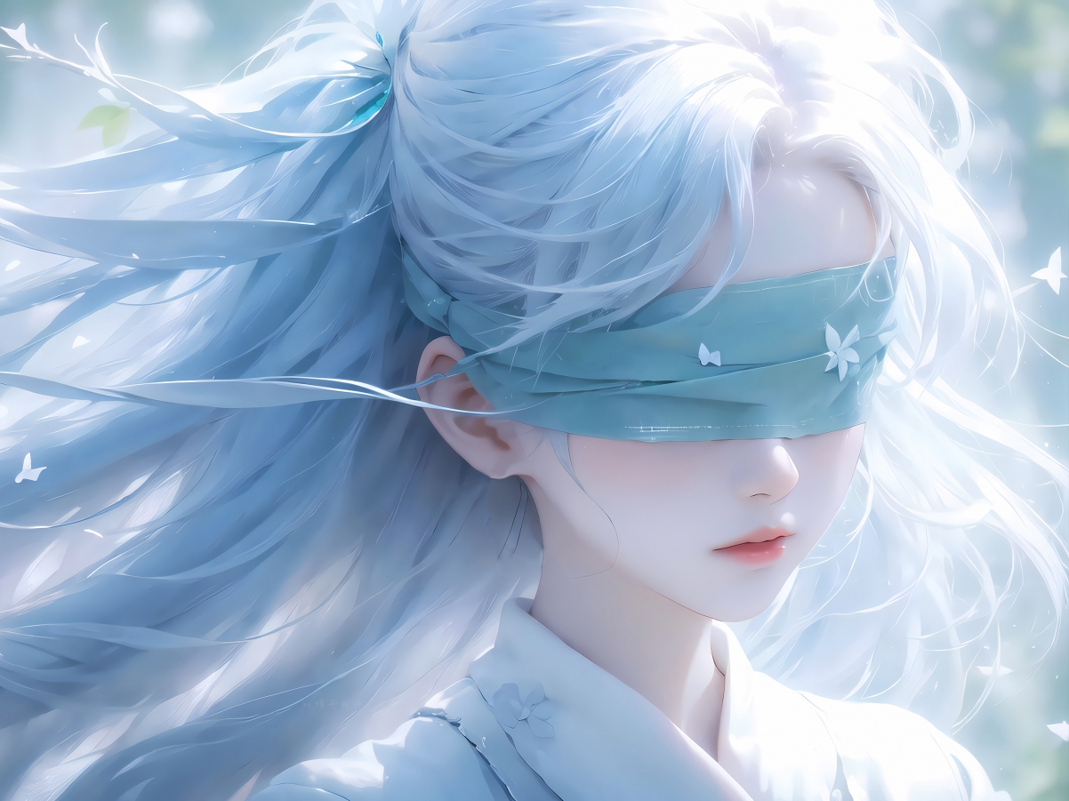 仙剑问情蒙眼少女绝美平板壁纸 - 高清2732x2048分辨率 - 免费下载