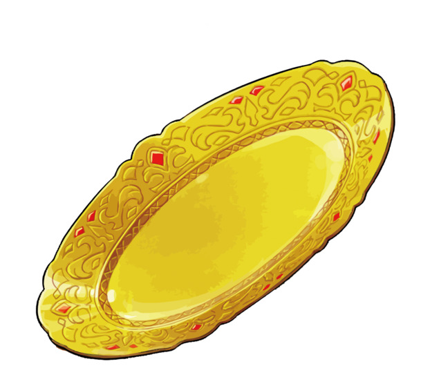 矢量金盘PNG透明素材，高清漂浮花瓣元素，设计下载必备