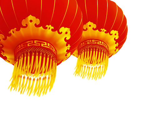 红色新年灯笼PNG，高清透明图片，元旦春节元宵佳节必备设计素材