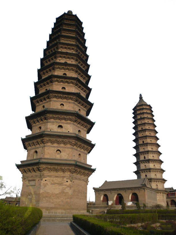 太原双塔寺美景PNG透明背景图，高清摄影素材下载