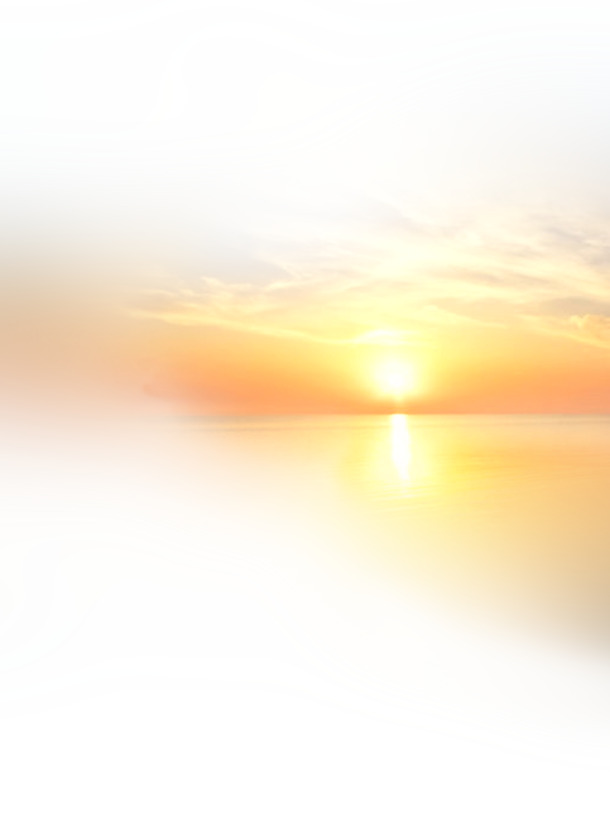 夕阳海上倒影PNG透明图，装饰图案设计素材下载