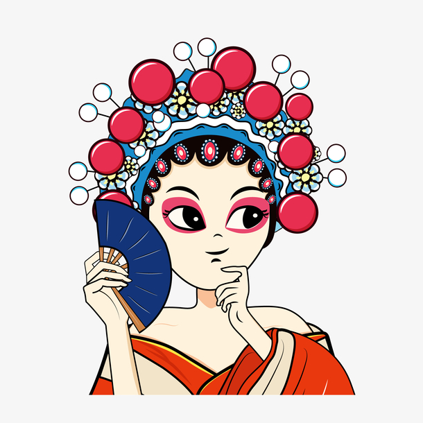 国潮手绘人物PNG素材，高清透明免扣元素，一键下载设计新灵感