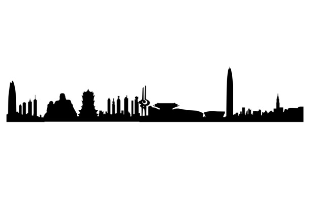 济南城市建筑剪影，精选高清PNG透明免扣元素，设计素材一键下载