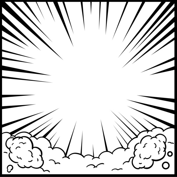 漫画放射线条边框，高清PNG透明免抠素材，一键下载！