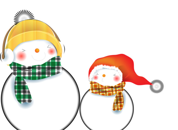 高清雪人PNG透明图，圣诞节日元素PSD素材，免费下载！