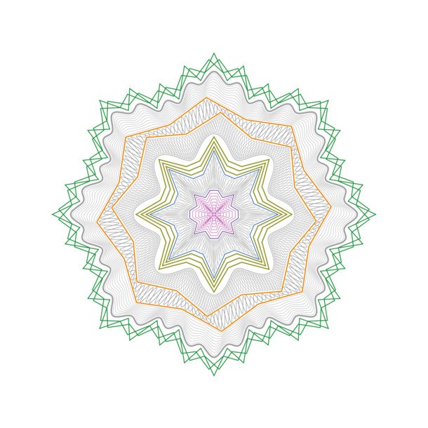 防伪线条标签PNG透明素材，AI设计花纹装饰元素，高清下载