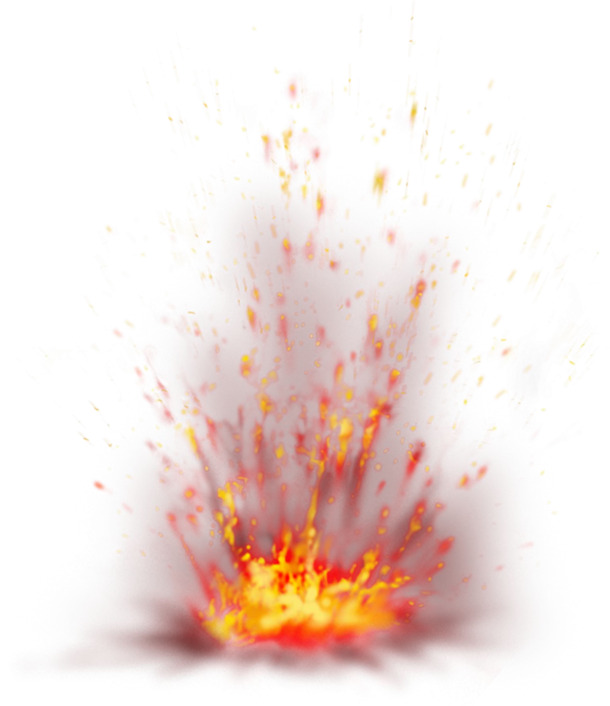 火焰火花爆炸特效PNG透明素材，高清设计元素下载