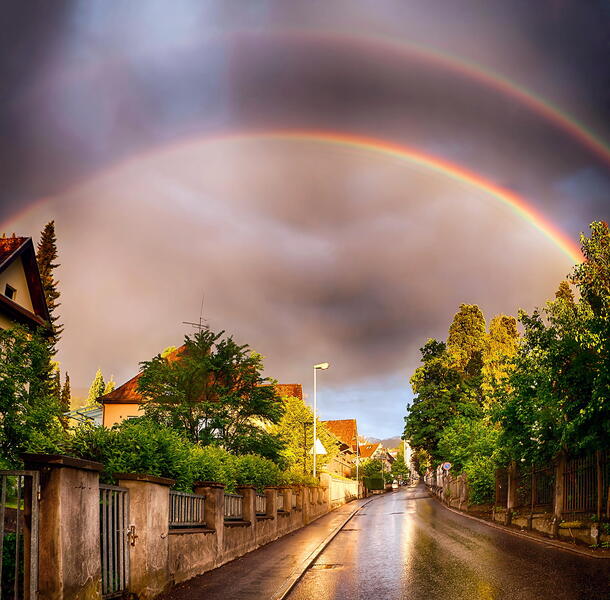 雨后彩虹高清PNG壁纸，多莉帕透明背景元素，摄影风景设计素材下载