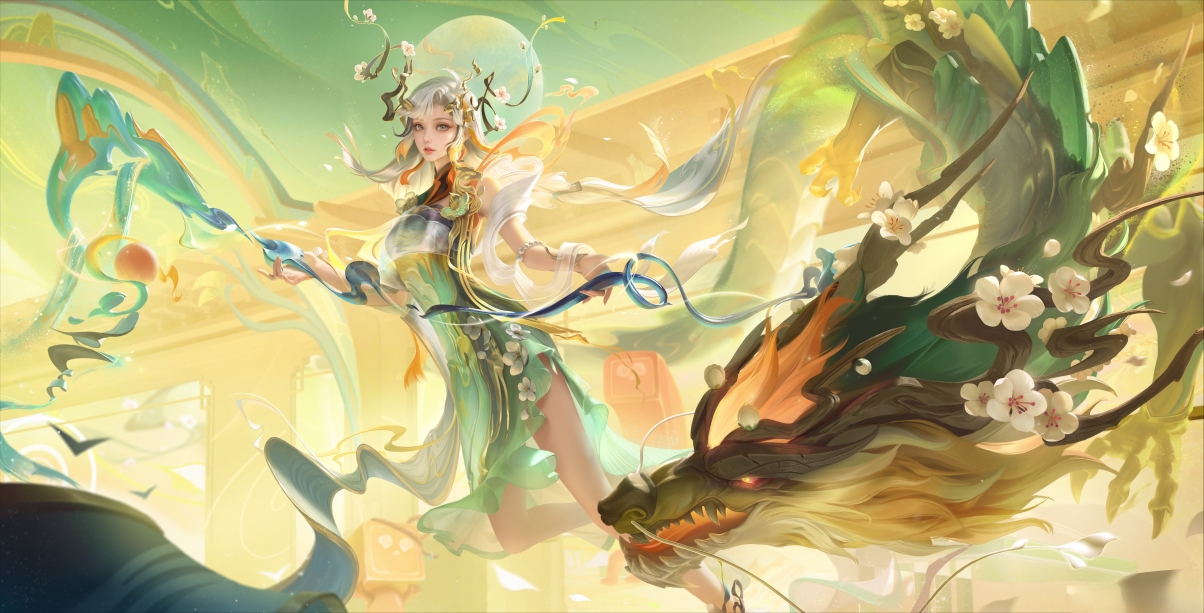 王者荣耀龙年限定，大乔-忆丹青超清壁纸，9K高清无水印下载