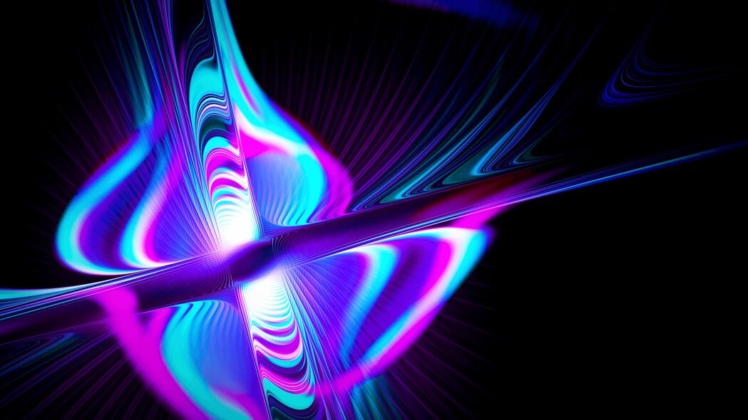 4K射线多色发光抽象壁纸，高清3840x2160背景图片下载