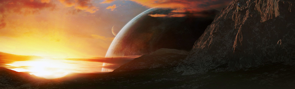 星球科幻高清PNG透明背景设计素材，大气Banner海报下载