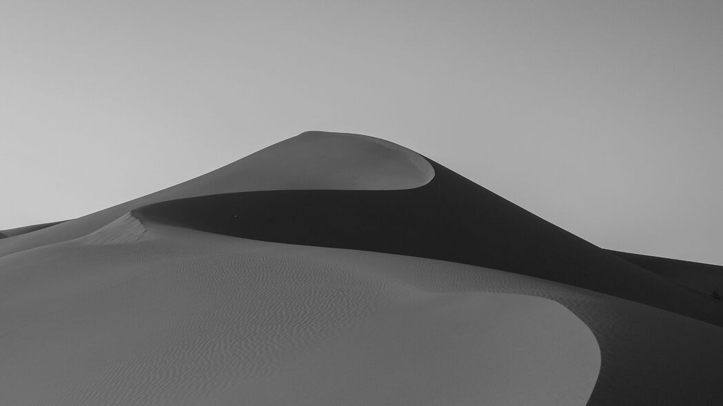 沙漠风光，黑白缠绕沙丘4K超清壁纸，3840x2160高清下载