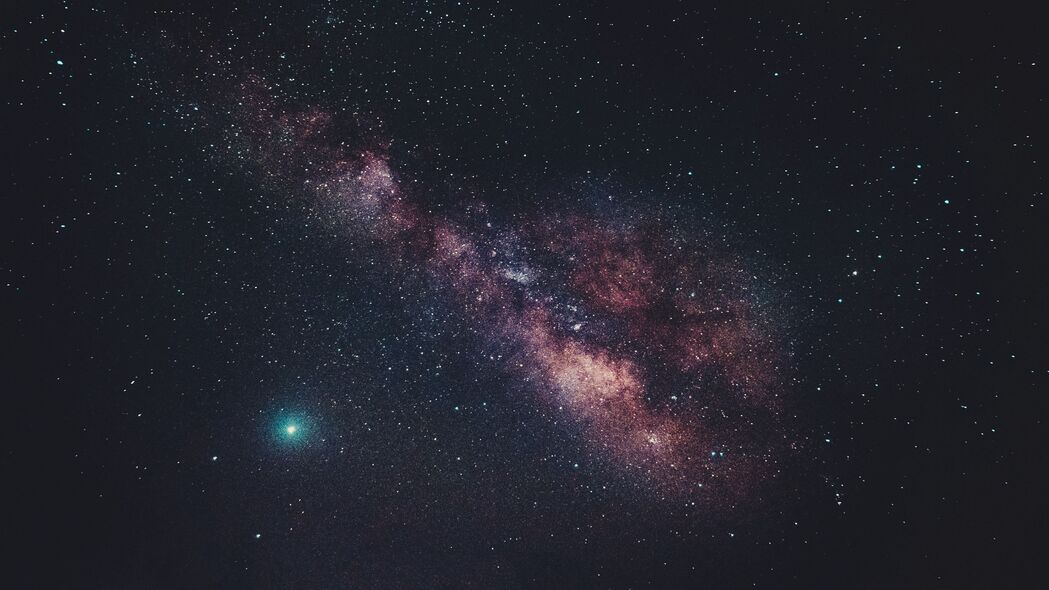 星空之美，紫色4K超高清壁纸，3840x2160分辨率，免费下载