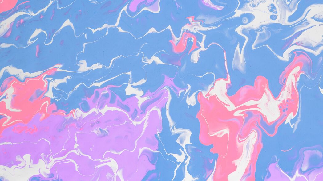 油漆污渍液体艺术，彩色粉彩4K壁纸，高清3840x2160背景图片下载