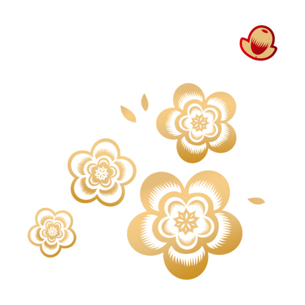 中秋花卉PNG素材，高清透明图片，节日元素设计必备！